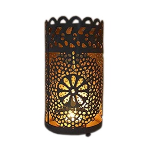 Decorative <b>Tall</b> Metal Candle Holder Moroccan Style Lantern for <b>Table</b> Home Lighting - Product Image 2
