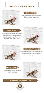 Petit détail d'oiseau, la broderie ludique ajoute une touche jeune et vivante. - Product Image 2