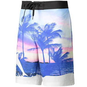 Shorts de bain décontractés pour hommes, taille élastique, 100 % polyester avec filet, caleçons de plage en nylon, shorts de course à cordon de serrage - Product Image 2