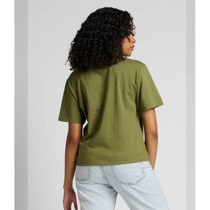 Camiseta Verde Oliva de Manga Corta, Corte Regular, Algodón Jersey, Informal, Unisex - Product Image 1
