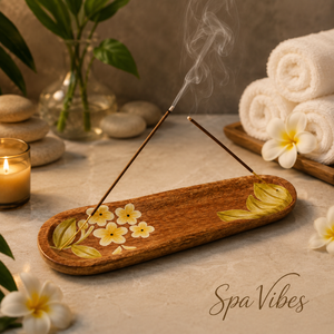 Handcrafted Floral Wooden Incense Ash Catcher Tray | <b>Decorative</b> Wooden Incense Stick Holder for Meditation Yoga Aromatherapy - Product Image 4
