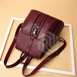 Ba Lô Da Chất Lượng Cao Ba Lô Du Lịch Da Pu Cho Nữ Túi Đi Học Cho Thiếu Nữ Túi Đeo Vai Nữ - Product Image 3