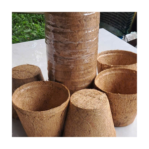 Macetas Redondas Biodegradables y Duraderas de Fibra de Coco, Ecológicas, para Jardín o Vivero, Hechas en Vietnam - Product Image 1