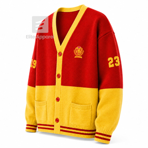 Sweat-shirt universitaire respirant personnalisé NSPDK Sorority avec logo brodé sur le devant, rouge et or, décontracté, manches longues, pour femme - Product Image 2