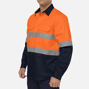 Camisa de Trabajo de Alta Visibilidad con Botones y Manga Larga, Material Twill, Bolsillo Utilitario, Diseño con Solapa, Certificación CE, Secado Rápido y Cómoda - Product Image 2