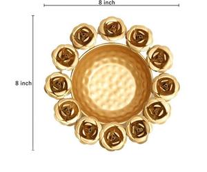 Cuenco Urli de Rosas Hecho a Mano, Artículo de Decoración para Puja, Cuenco Duradero de Metal de Latón para el Hogar, Cuenco para Flores Flotantes en Agua para Uso Interior en Diwali - Product Image 2