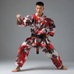 Tenue de Karaté Camouflage par Sublimation pour Hommes, Uniforme de Boxe et de Combat à Motif Camo, Uniforme d'Arts Martiaux par Sublimation - Product Image 1