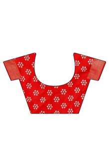 Sari KV Tradicional Listo para Usar, de Mezcla de Algodón Teñido, Sin Arrugas, para Fiestas y Uso Diario, con Blusa Sin Coser - Product Image 4