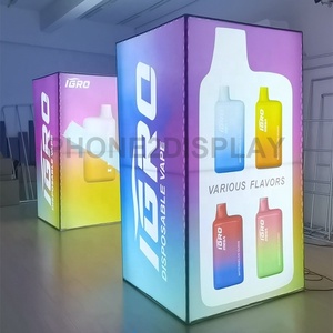 10ft vuông triển lãm thương mại tháp Hiển thị cột căng thẳng vải LED Backlit quảng cáo công cụ miễn phí trụ cột cho EXPO Modular triển lãm - Product Image 4