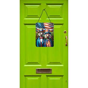 All American Weimaraner Wall Door Hanging Prints Multicolor 12x16 Aluminum Metal Sign for Kitchen Bathroom Plaque Home Decor - Product Image 2