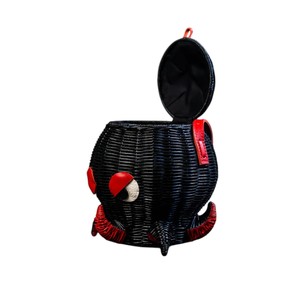 Cesta de Almacenamiento de Juguetes de Mimbre con Forma de Pulpo, Hecha a Mano, Organizador de Habitación Infantil, Caja de Regalo Decorativa - Product Image 3