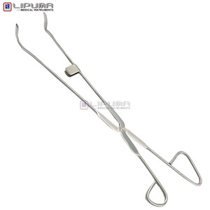 Pinces de four 400 mm, pinces de laboratoire dentaire, support de creuset, design coudé pour la manipulation de l'or, de l'argent, du cuivre, des béchers ronds - Product Image 4