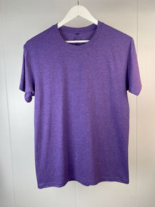 T-shirt en coton uni pour homme, tissu doux, respirant, manches courtes, col rond, vêtement décontracté pour impression - Product Image 4
