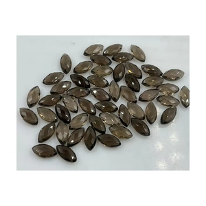 Cuentas de Cuarzo Ahumado Natural en Forma de Marquesa y Briolette de 7x14 mm, Gemas Sueltas en Hilo con Juego de Color - Product Image 3