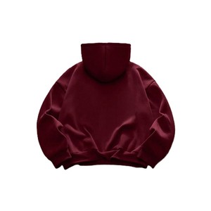 เสื้อฮู้ดดี้ผ้าฝ้ายฟลีซหนานุ่มทรงโอเวอร์ไซส์สำหรับผู้ชาย สไตล์สตรีทแวร์ ผลิตแบบสั่งทำพิเศษ รับผลิตจำนวนมาก - Product Image 4