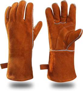 Fully Protect Cow Hide Leather Welding <b>Glove</b> With Excellent Quality Heat Resistant <b>Long</b> Leather Welding <b>Gloves</b> Reasonable Price - Product Image 2