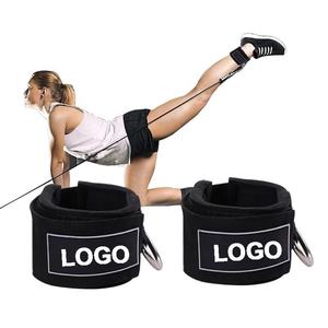 Sangle de cheville avec fixation par câble pour débutants, manchette réglable en néoprène et spandex, fermeture auto-agrippante pour des exercices faciles des jambes - Product Image 2