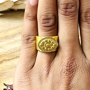 Nouvel Arrivage Bague Ethnique Bohème en Laiton pour Femme, Plaqué Or 18 carats, Anneau Géométrique, Vente en Gros/OEM/ODM - Product Image 5