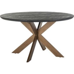 Wholesale Mango Wood and Iron Gold finish <b>leg</b> Dining <b>Table</b> | Furniture Manufacturer for Importers | MOQ 10 PCS - Product Image 5