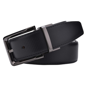 Cinturón Casual de Cuero Vacuno para Hombre, Hebilla Rectangular de Acero, Color Negro Sólido, Diseño de Moldeo de una Pieza, Resistente al Agua - Product Image 6