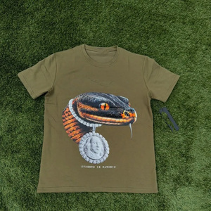 Streetwear personnalisé T-shirt à col rond en coton pour hommes avec un design décontracté et des graphiques imprimés pour la vente en gros - Product Image 4