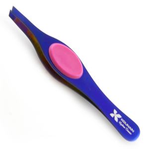 Kounain แหนบคิ้วมันวาวสีโรสโกลด์แบบมืออาชีพปลายเอียงด้ามจับซิลิกอนเครื่องมือความงามสำหรับคิ้ว - Product Image 3