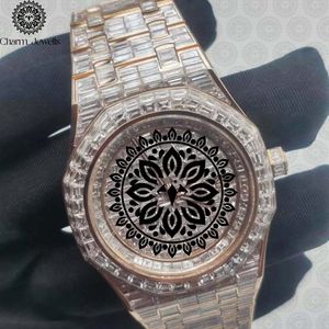 Montre de luxe pour homme Charm Jewells, 40 mm, acier inoxydable, cadran analogique, mouvement mécanique, étanche 10 bars, date automatique, tendance - Product Image 1