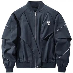 Veste bomber en polyester de haute qualité sur mesure en gros, respirante, grande taille, fourrure de mouton épaisse, fermeture éclair, coton - Product Image 1