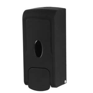 Bathroom Liquid Soap Dispenser 500ML Manual Control Wall-Mountable <b>Hands</b>-Free Commercial Use Dual Black ABS - Product Image 2