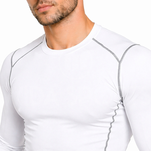 Camiseta de Compresión Premium para Entrenamiento Deportivo, Transpirable, Absorbe la Humedad, Ropa de Gimnasio, Personalizable, para Adolescentes, Diseño Sólido en la Parte Delantera - Product Image 3