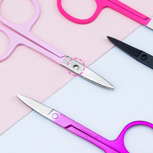 Black Mini Scissors Lashes <b>Makeup</b> Scissors Stainless Steel Mini Strip Eyelash Spring Beauty <b>Tools</b> Sharp Teel Eyebrow ANAAIF - Product Image 2