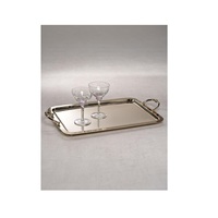 Plateau rectangulaire en acier inoxydable doré, plateau à fruits, plateau à gâteaux, plateau à dessert pour la nourriture occidentale, assiettes de camping, plateau de service