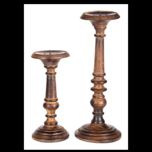 <b>Set</b> of two handmade wooden crafted <b>candle</b> holder new - top seller wedding - table decor - Product Image 1