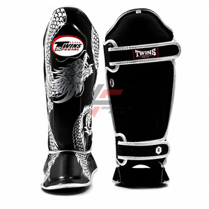 Protector de Espinillas para Muay Thai y MMA, Diseño Impreso Completo, Cuero Original de Alta Calidad, Protección Profesional para Artes Marciales - Product Image 3