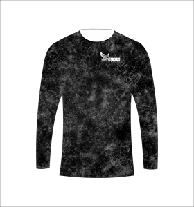 T-shirt de sport à manches longues en tissu texturé noir, léger, pour la performance et l'entraînement physique - Product Image 2