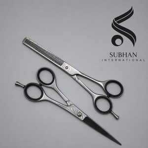 Ciseaux de coiffure professionnels en acier inoxydable pour salon, outil de coiffure manuel avec logo personnalisé et lames affûtées - Product Image 4