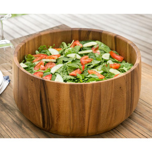 Grand bol en bois d'acacia durable pour la salade Bol de service de fruits en bois Meilleur pour les hôtels, les restaurants et les restaurants. - Product Image 6