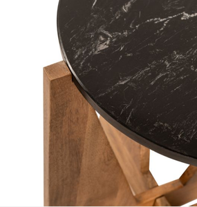 Round <b>Coffee</b> <b>Table</b> Wooden Pedestal Side <b>Table</b> Antique Contemporary Accent <b>Table</b> for Living Room Hotel - Product Image 4
