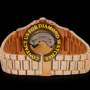 Nuevo Reloj de Lujo Personalizado de Diseño Moderno para Hombre, Completamente Cubierto de Diamantes, de Acero Inoxidable con Esfera de Cristal y Diamantes Moissanite - Product Image 3