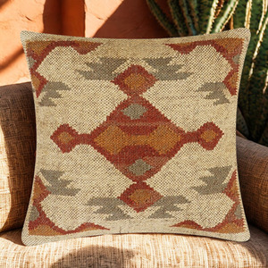 High Quality Wool Jute Handmade Eco-Friendly All-Season Travel Pillow Soft Square Pattern Seat <b>Back</b> <b>Cushion</b> Modern Design Home - Product Image 5