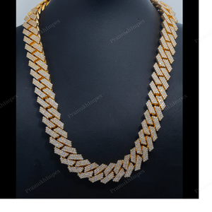 Cadena cubana de eslabones de 18 mm y 22 pulgadas, chapada en oro amarillo, de plata de ley 925, estilo hip hop, gruesa, de lujo, para hombre - Product Image 6
