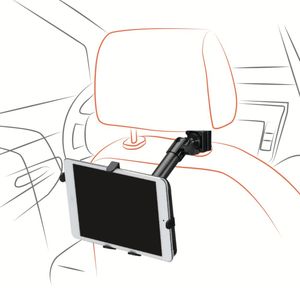 <b>Car</b> Headrest <b>Tablet</b> <b>Holder</b> Carbon Fiber Adjustable 360 <b>Tablet</b> iPad Phone Camera CCTV Backseat Mount - Product Image 5