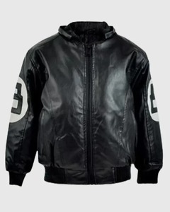 Chaqueta de Cuero Estilo Bomber 8 Ball para Hombre, Estilo Retro Hip Hop Urbano, Abrigo de Invierno, OEM ODM - Product Image 4