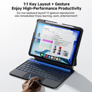 Étui pour clavier magique à connexion directe pour <span class=keywords><strong>iPad</strong></span> Pro 10,9 pouces <span class=keywords><strong>Air</strong></span> <span class=keywords><strong>4</strong></span> 5 6 M3 Étui pour tablette intelligente magnétique avec couverture intégrale rétroéclairée et pavé tactile - Product Image 6