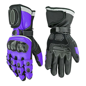 Gants de moto en cuir pour la course, à doigts complets, compatibles écran tactile, écologiques, respirants, protection quatre saisons, sport, polyester - Product Image 2