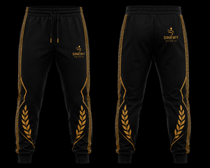 SINEWY SPORTS Chándal Deportivo Premium Vintage con Capucha y Estampado de Guerrero Espartano en Negro y Dorado para Hombre - Product Image 4