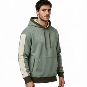 Sudadera con Capucha para Hombre, Color Personalizado, Estampado de Diamantes de Imitación, Corte Regular, Estilo Casual para Otoño - Product Image 4