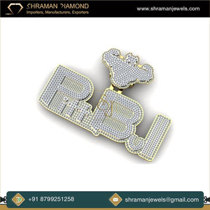 Pendentif personnalisé unisexe en argent 925 plaqué or avec diamant Moissanite, motif Pit Bull dessin animé, fermoir bling-bling, bijoux hip-hop pour rappeur - Product Image 4