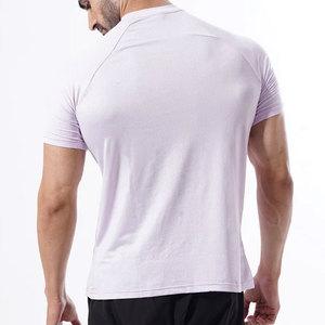 Camiseta Deportiva de Alta Calidad, 180 Gramos, Ecológica, Transpirable, de Manga Corta, Color Sólido, Secado Rápido, para Hombre, Verano, Deportes, Gimnasio - Product Image 3