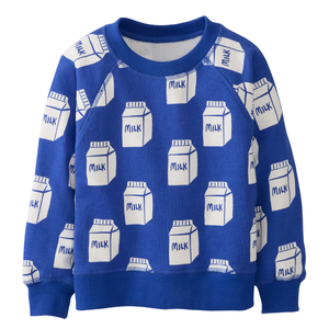 Sweat-shirt pour bébé et enfant, en molleton français, imprimé intégral, manches raglan, col côtelé extensible doux, poids moyen, polyester/coton - Product Image 5